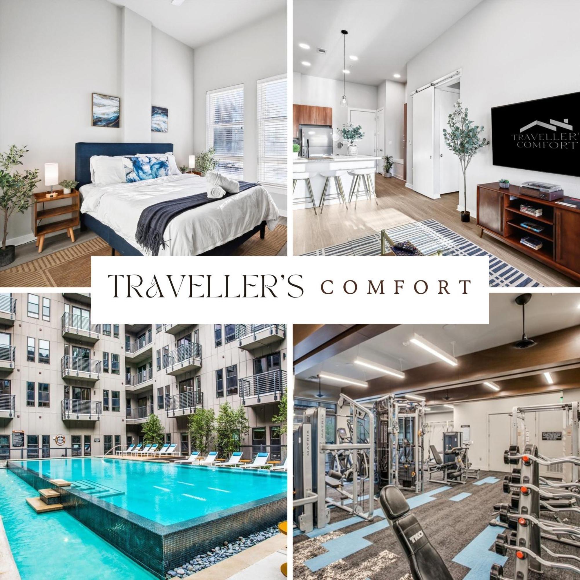 Lux Downtown Worth Retreat, Style Pool, Gym And Parking Apartment